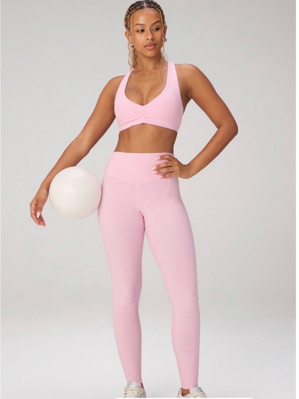 Fabletics HeatherFlex High-Waisted TLC Legging Pink